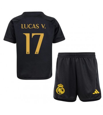 Real Madrid Lucas Vazquez #17 Tredjeställ Barn 2023-24 Kortärmad (+ Korta byxor)